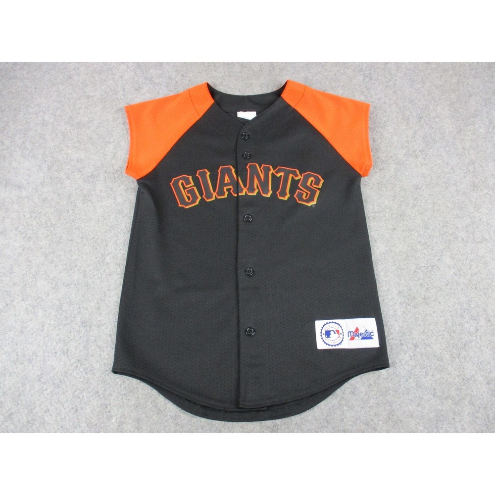 VTG San Francisco Giants Baseball Jersey Boys Medium Black Orange MLB‎ USA